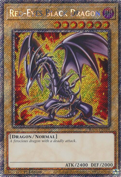 Red-Eyes Black Dragon (7th Art) [RA04-EN109] Platinum Secret Rare | Fandemonia Ltd