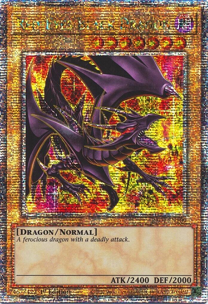Red-Eyes Black Dragon (8th Art) [RA04-EN109] Quarter Century Secret Rare | Fandemonia Ltd