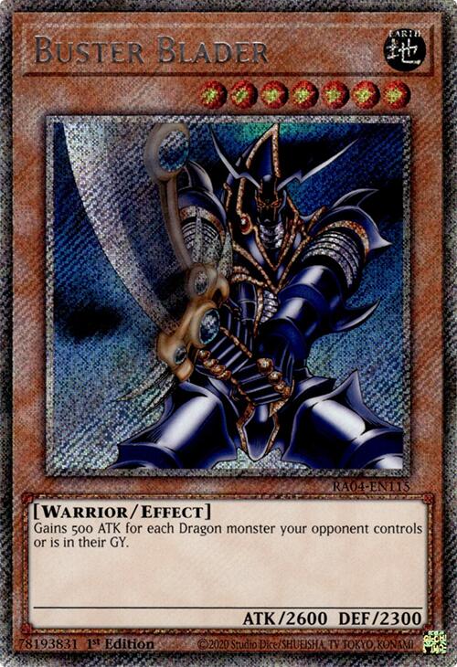Buster Blader [RA04-EN115] Platinum Secret Rare | Fandemonia Ltd