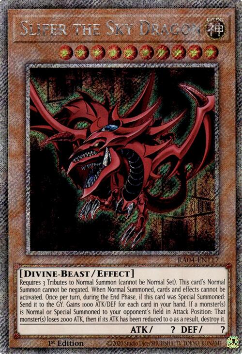 Slifer the Sky Dragon [RA04-EN117] Platinum Secret Rare | Fandemonia Ltd