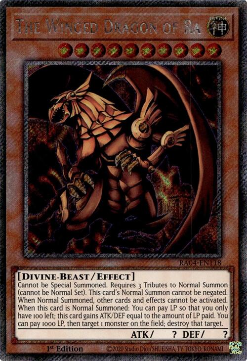 The Winged Dragon of Ra [RA04-EN118] Platinum Secret Rare | Fandemonia Ltd