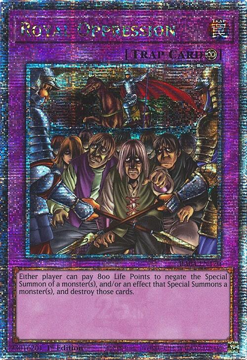 Royal Oppression [RA04-EN120] Quarter Century Secret Rare | Fandemonia Ltd