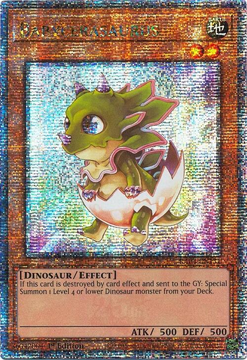 Babycerasaurus [RA04-EN131] Quarter Century Secret Rare | Fandemonia Ltd