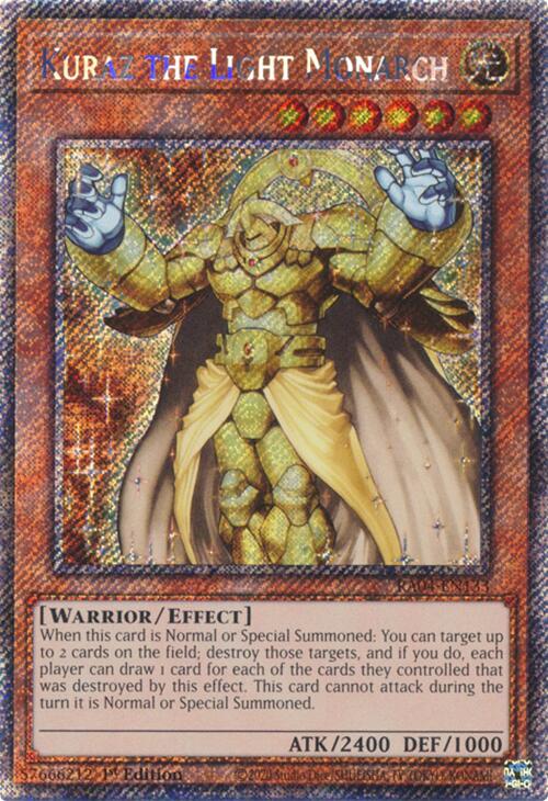Kuraz the Light Monarch [RA04-EN133] Platinum Secret Rare | Fandemonia Ltd