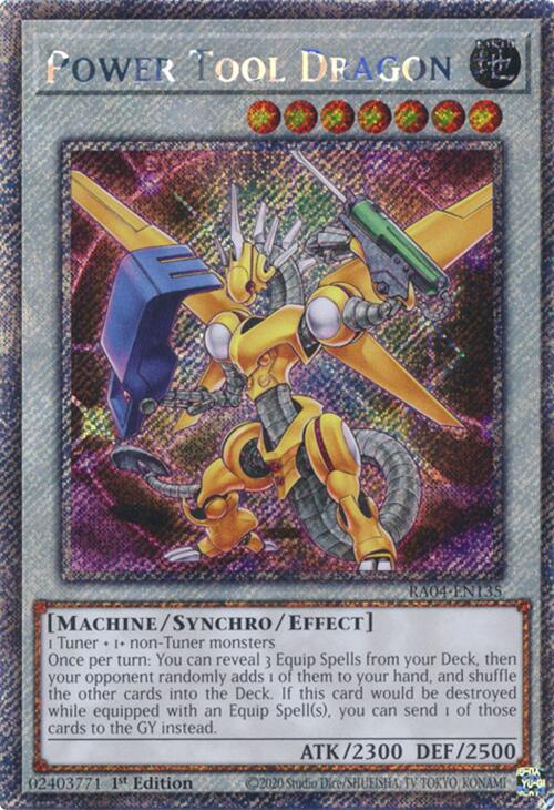 Power Tool Dragon [RA04-EN135] Platinum Secret Rare | Fandemonia Ltd