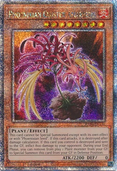 Phoenixian Cluster Amaryllis [RA04-EN136] Quarter Century Secret Rare | Fandemonia Ltd
