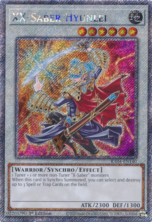 XX-Saber Hyunlei [RA04-EN140] Platinum Secret Rare | Fandemonia Ltd