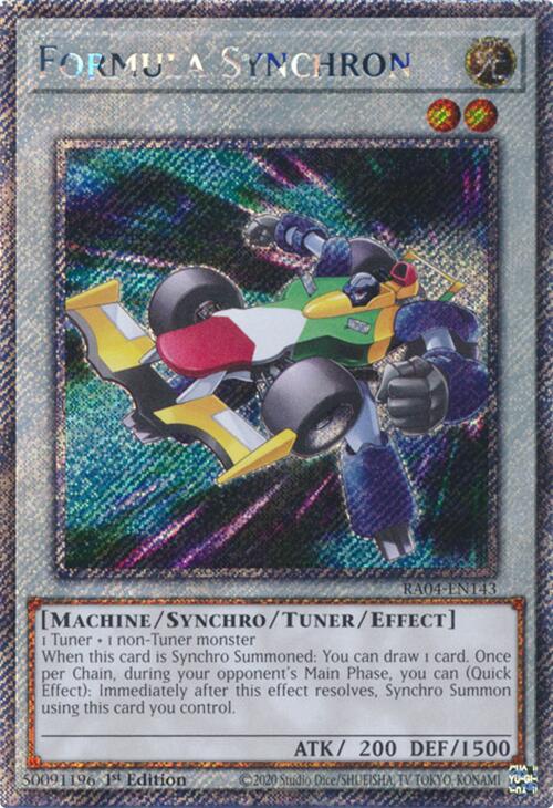 Formula Synchron [RA04-EN143] Platinum Secret Rare | Fandemonia Ltd