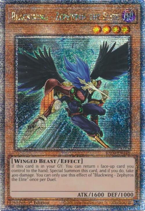 Blackwing - Zephyros the Elite [RA04-EN145] Quarter Century Secret Rare | Fandemonia Ltd