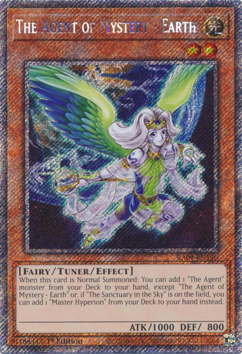 The Agent of Mystery - Earth [RA04-EN146] Platinum Secret Rare | Fandemonia Ltd