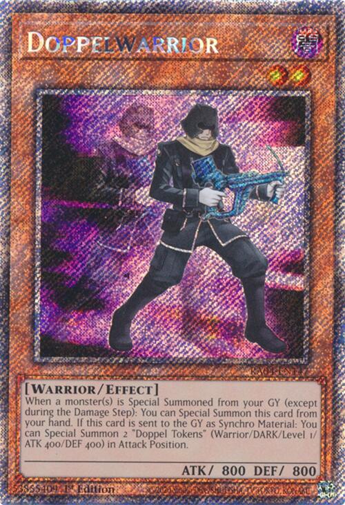 Doppelwarrior [RA04-EN147] Platinum Secret Rare | Fandemonia Ltd