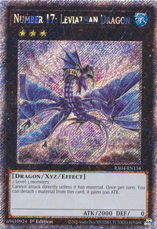 Number 17: Leviathan Dragon [RA04-EN154] Platinum Secret Rare | Fandemonia Ltd