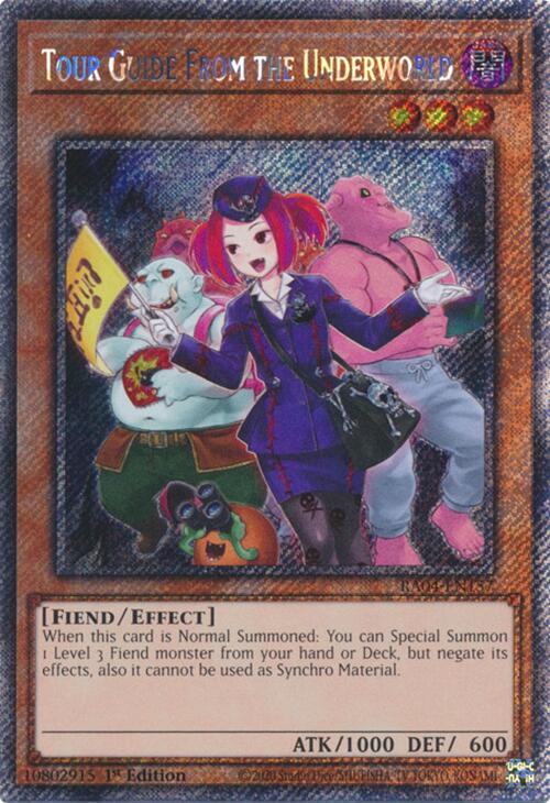 Tour Guide from the Underworld (Alternate Art) [RA04-EN157] Platinum Secret Rare | Fandemonia Ltd