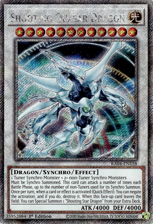 Shooting Quasar Dragon [RA04-EN158] Platinum Secret Rare | Fandemonia Ltd