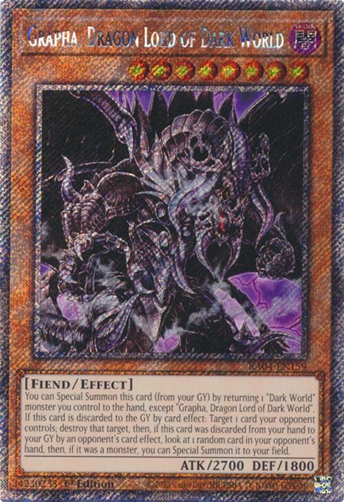 Grapha, Dragon Lord of Dark World [RA04-EN159] Platinum Secret Rare | Fandemonia Ltd