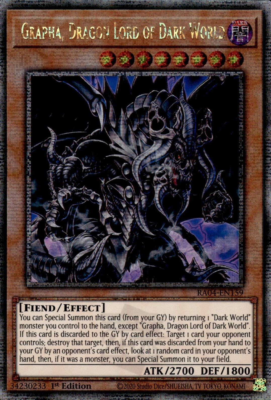 Grapha, Dragon Lord of Dark World [RA04-EN159] Quarter Century Secret Rare | Fandemonia Ltd