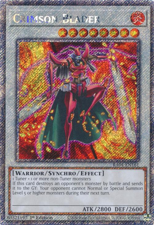 Crimson Blader [RA04-EN161] Platinum Secret Rare | Fandemonia Ltd