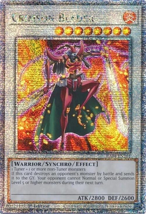 Crimson Blader [RA04-EN161] Quarter Century Secret Rare | Fandemonia Ltd