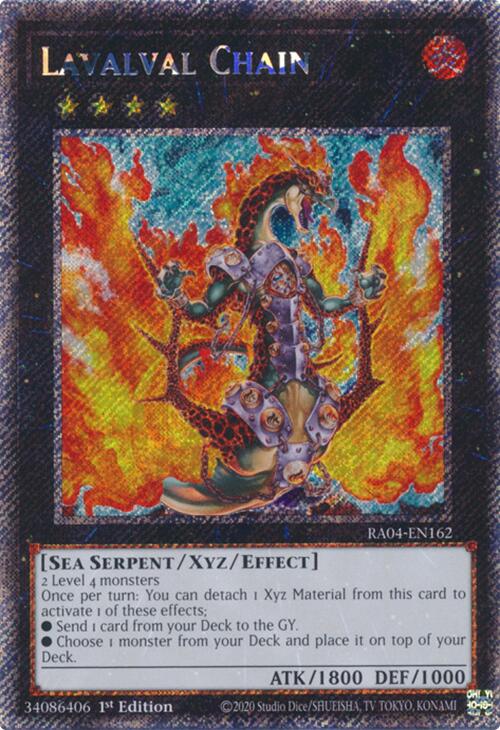 Lavalval Chain [RA04-EN162] Platinum Secret Rare | Fandemonia Ltd