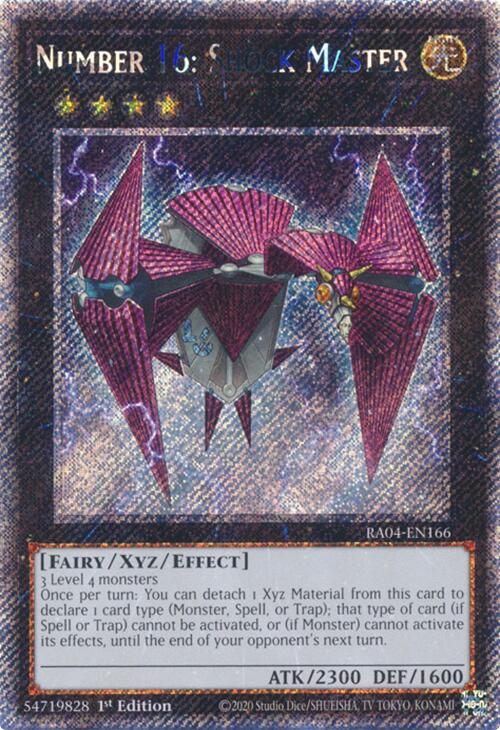 Number 16: Shock Master [RA04-EN166] Platinum Secret Rare | Fandemonia Ltd