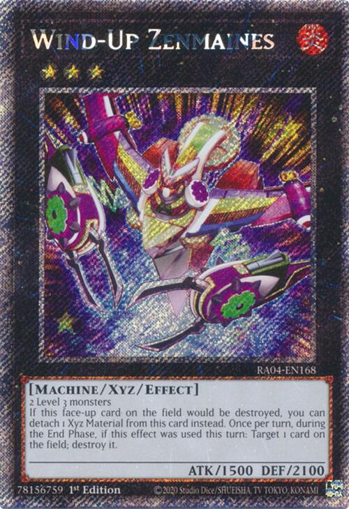 Wind-Up Zenmaines [RA04-EN168] Platinum Secret Rare | Fandemonia Ltd