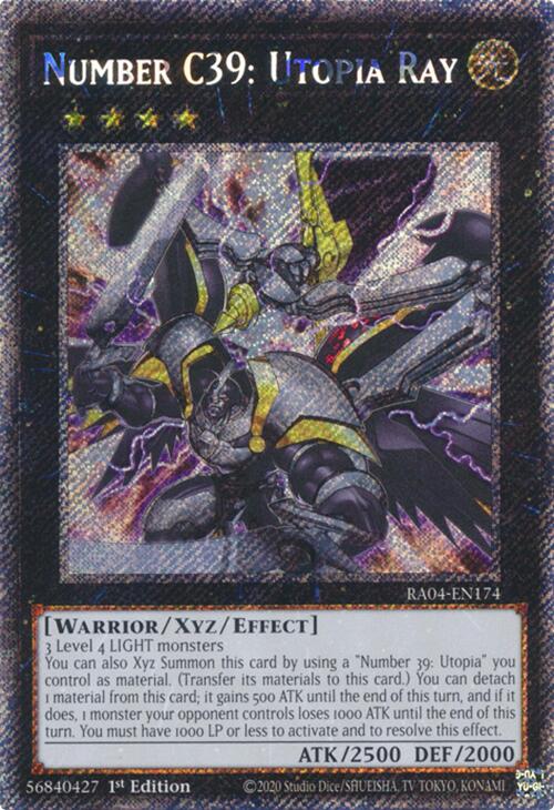 Number C39: Utopia Ray [RA04-EN174] Platinum Secret Rare | Fandemonia Ltd