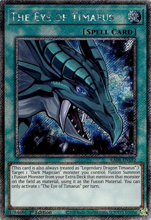 The Eye of Timaeus [RA04-EN192] Platinum Secret Rare | Fandemonia Ltd