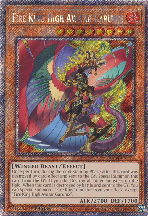 Fire King High Avatar Garunix [RA04-EN194] Platinum Secret Rare | Fandemonia Ltd