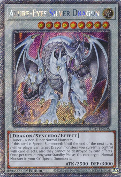 Azure-Eyes Silver Dragon [RA04-EN208] Platinum Secret Rare | Fandemonia Ltd