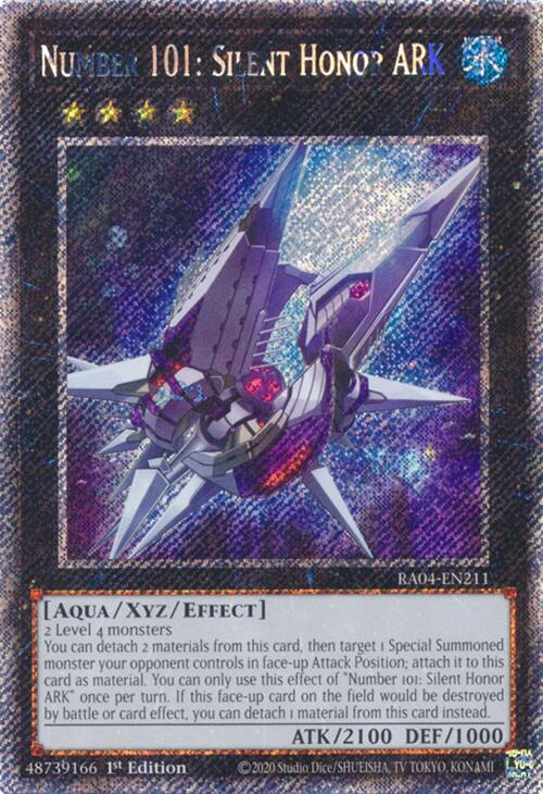 Number 101: Silent Honor ARK [RA04-EN211] Platinum Secret Rare | Fandemonia Ltd