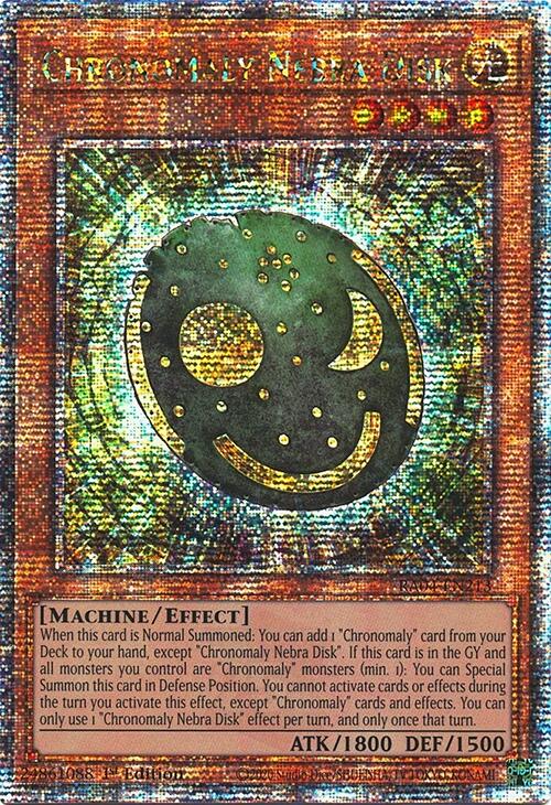 Chronomaly Nebra Disk [RA04-EN213] Quarter Century Secret Rare | Fandemonia Ltd
