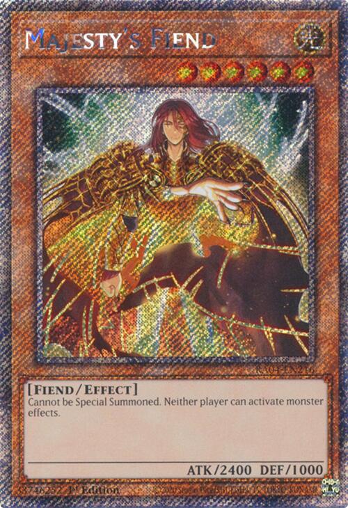 Majesty's Fiend [RA04-EN216] Platinum Secret Rare | Fandemonia Ltd