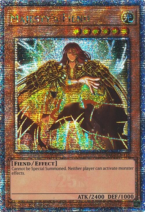 Majesty's Fiend [RA04-EN216] Quarter Century Secret Rare | Fandemonia Ltd