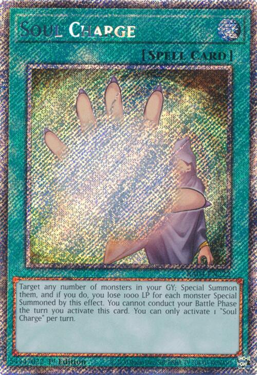Soul Charge [RA04-EN222] Platinum Secret Rare | Fandemonia Ltd