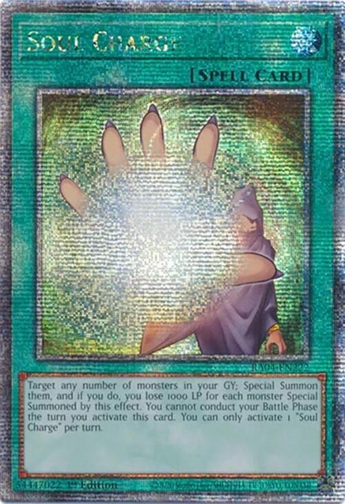 Soul Charge [RA04-EN222] Quarter Century Secret Rare | Fandemonia Ltd