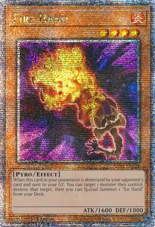 Fire Hand [RA04-EN224] Quarter Century Secret Rare | Fandemonia Ltd