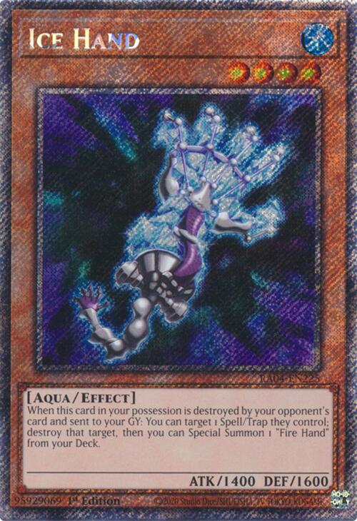 Ice Hand [RA04-EN225] Platinum Secret Rare | Fandemonia Ltd