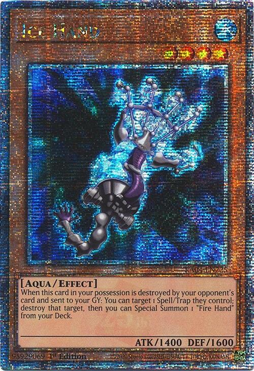 Ice Hand [RA04-EN225] Quarter Century Secret Rare | Fandemonia Ltd
