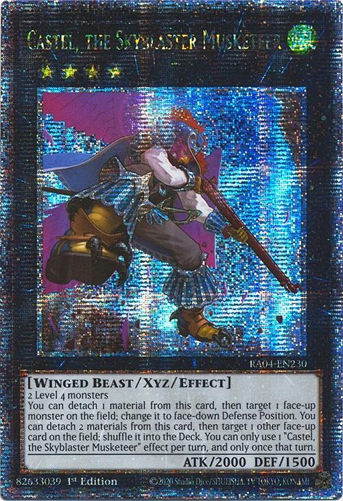 Castel, the Skyblaster Musketeer [RA04-EN230] Quarter Century Secret Rare | Fandemonia Ltd