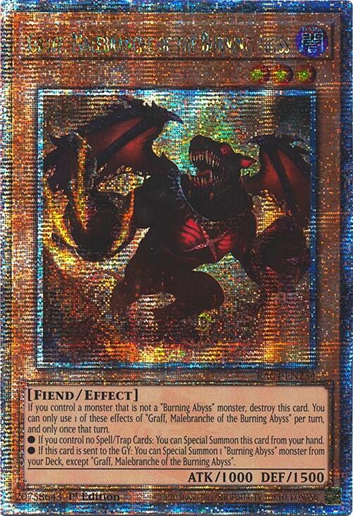 Graff, Malebranche of the Burning Abyss [RA04-EN234] Quarter Century Secret Rare | Fandemonia Ltd