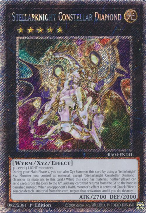 Stellarknight Constellar Diamond [RA04-EN241] Platinum Secret Rare | Fandemonia Ltd