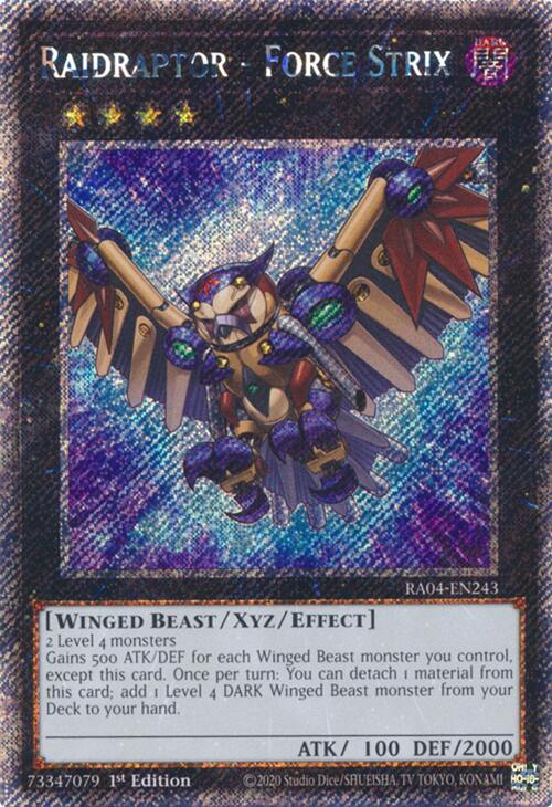 Raidraptor - Force Strix [RA04-EN243] Platinum Secret Rare | Fandemonia Ltd