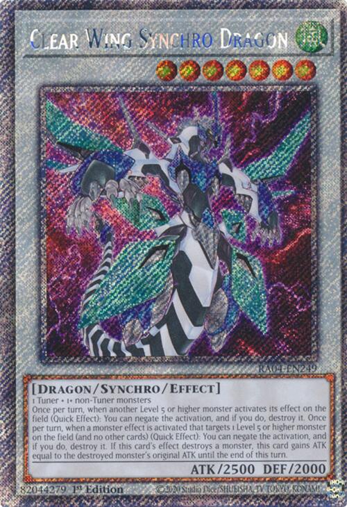 Clear Wing Synchro Dragon [RA04-EN249] Platinum Secret Rare | Fandemonia Ltd