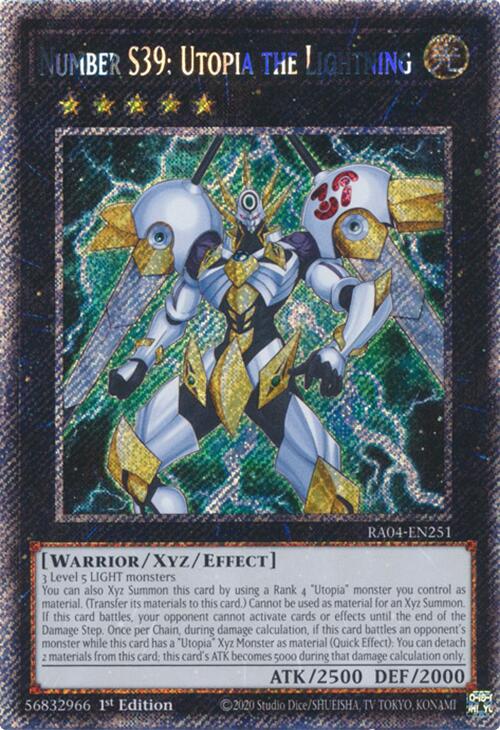 Number S39: Utopia the Lightning [RA04-EN251] Platinum Secret Rare | Fandemonia Ltd