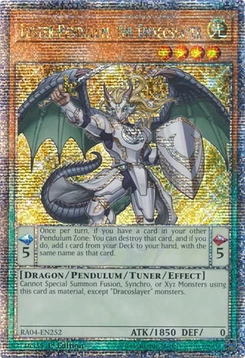 Luster Pendulum, the Dracoslayer [RA04-EN252] Quarter Century Secret Rare | Fandemonia Ltd