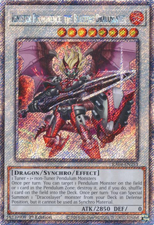 Ignister Prominence, the Blasting Dracoslayer [RA04-EN253] Platinum Secret Rare | Fandemonia Ltd