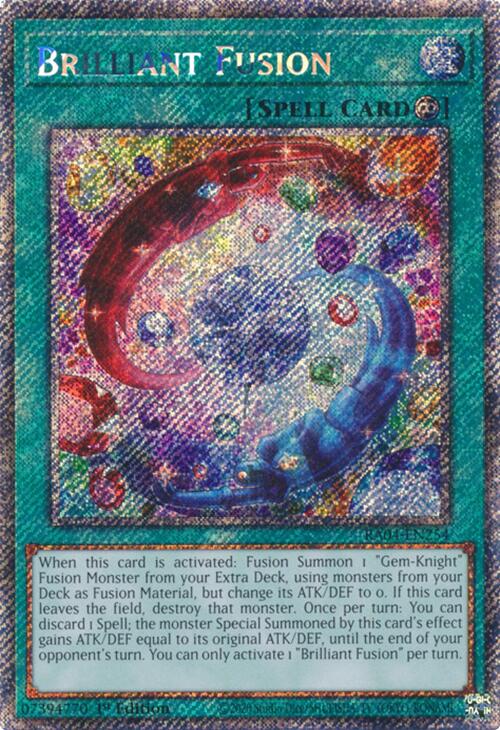 Brilliant Fusion [RA04-EN254] Platinum Secret Rare | Fandemonia Ltd