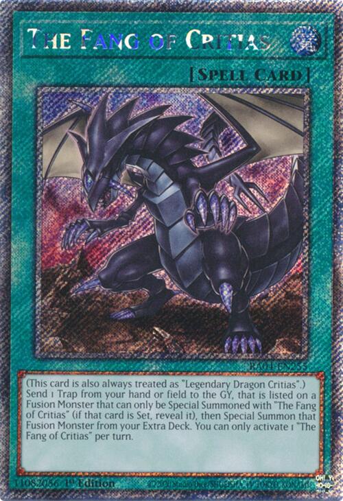 The Fang of Critias [RA04-EN255] Platinum Secret Rare | Fandemonia Ltd