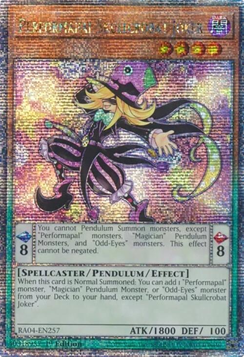 Performapal Skullcrobat Joker [RA04-EN257] Quarter Century Secret Rare | Fandemonia Ltd