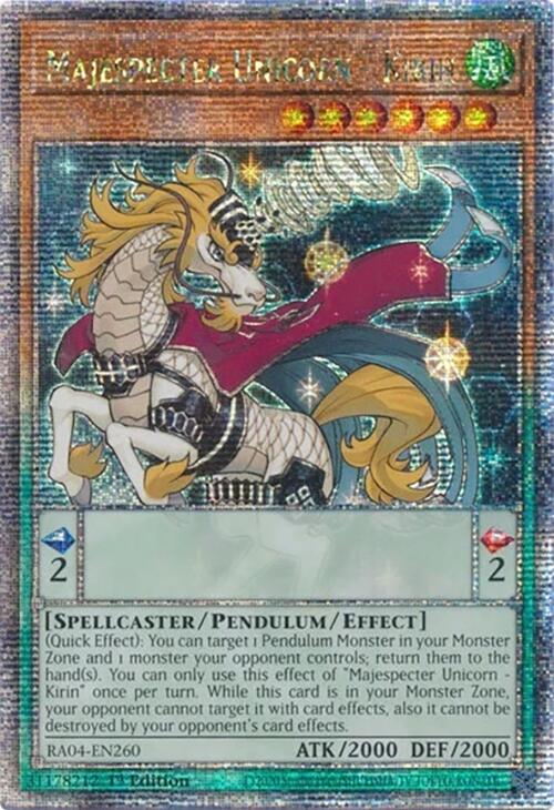 Majespecter Unicorn - Kirin [RA04-EN260] Quarter Century Secret Rare | Fandemonia Ltd